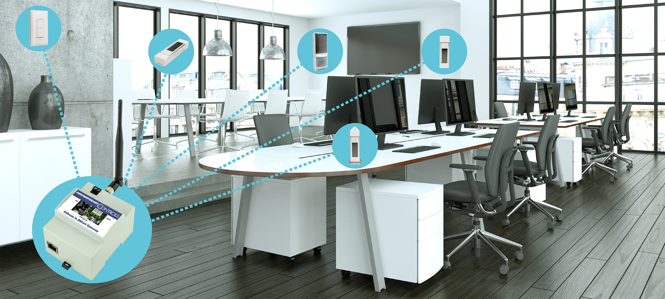 enocean to bacnet gateway in room